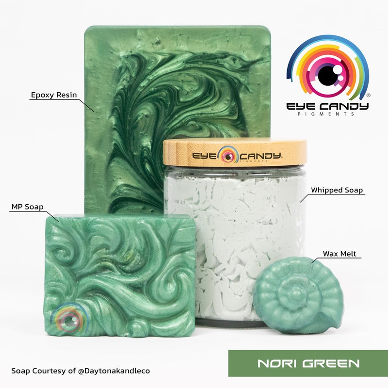 Eye Candy Pigments Premium Green Mica Powder - Nori Green (50gr) - for Epoxy, Resin, Soap, Paint, Woodworking, Acrylic Pouring, Bath Bombs, Fishing Lures - DIY Arts and Crafts Additive - Image 2